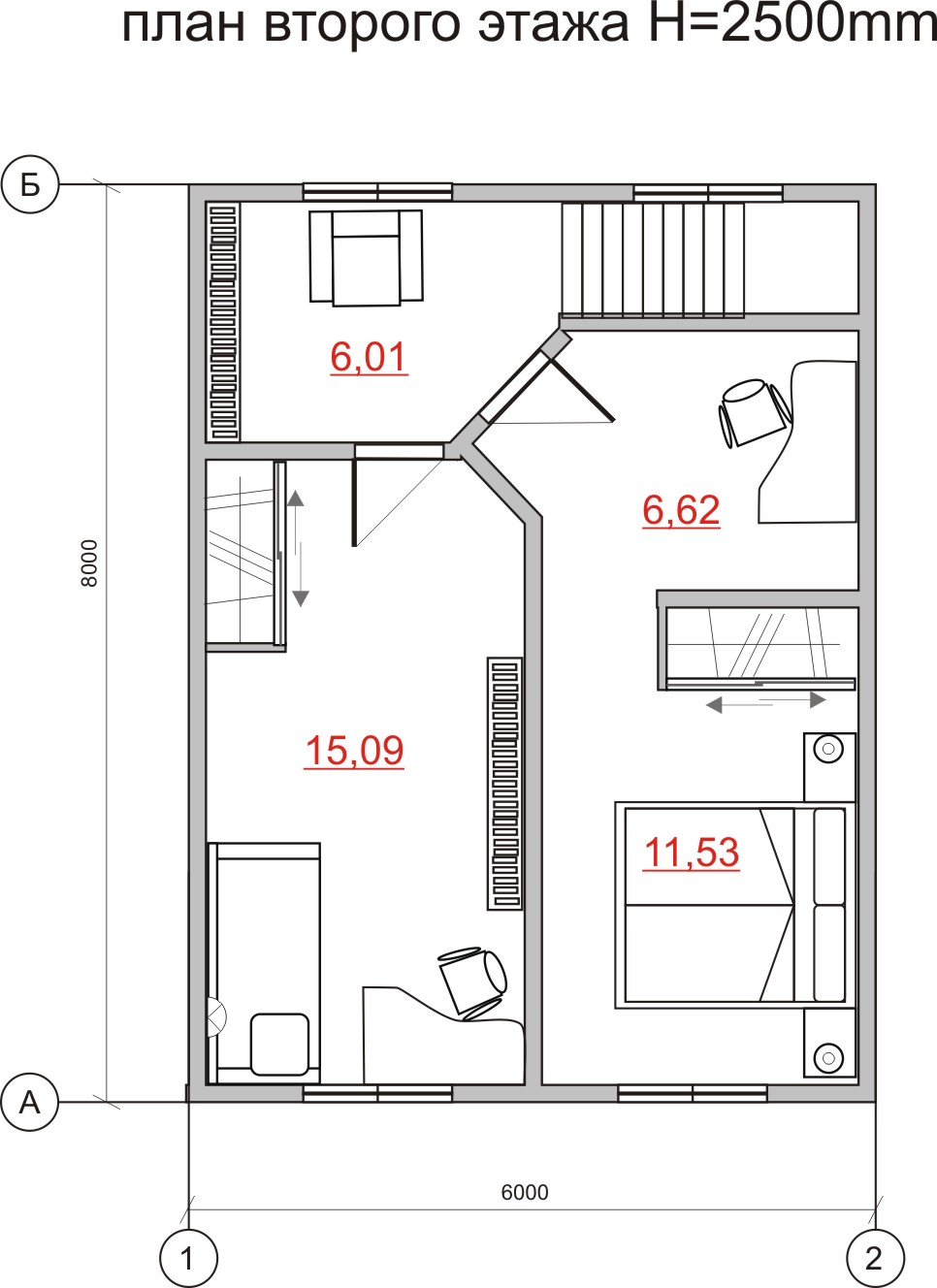 план второго этажа проект№4